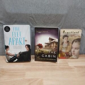 Simon & Schuster Adult Fiction Book Lot Five Feet Apart The Cabin Heartland